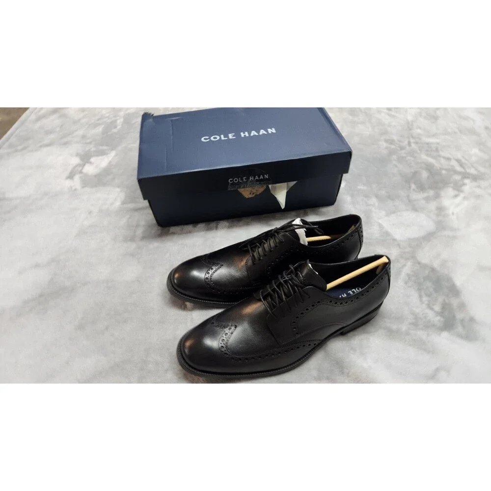 Cole Haan Men's Size 10.5 Black ME Wing Oxford Shoes New with Box‎